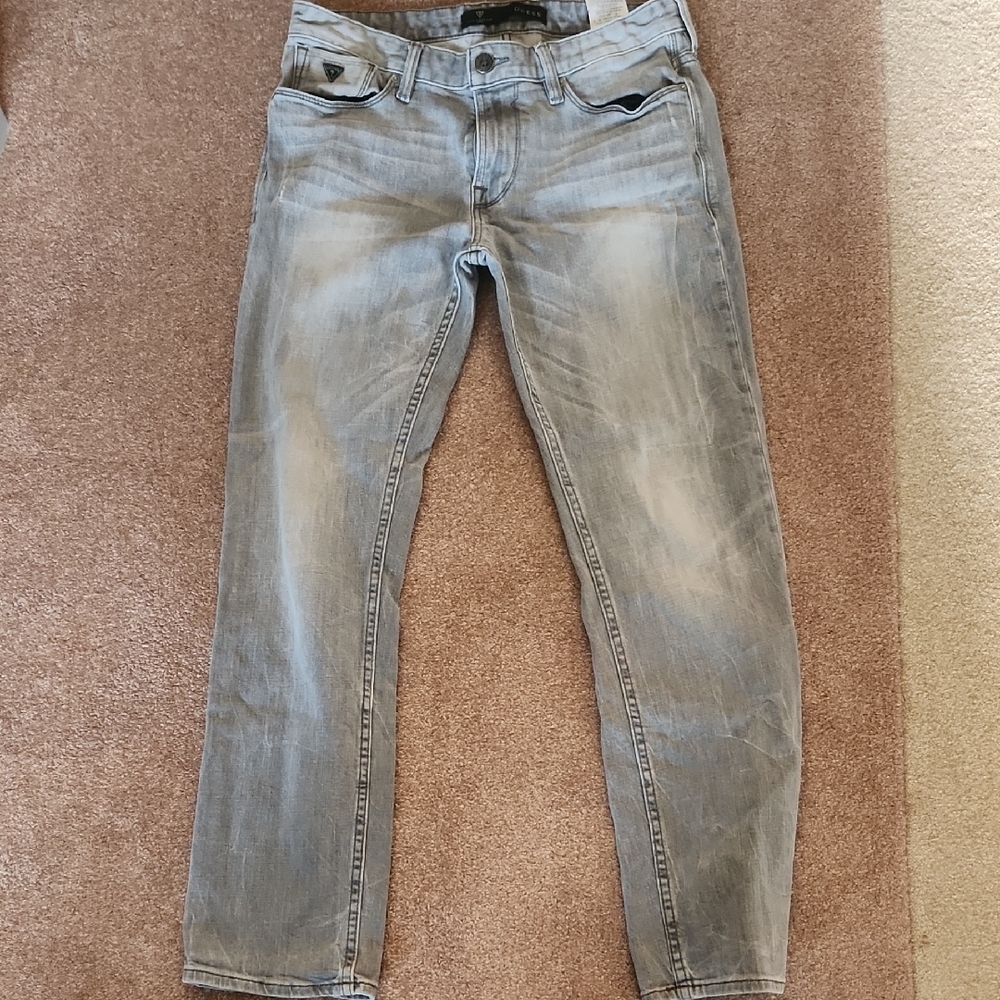Guess Gray Slim Jeans with Vintage Appeal